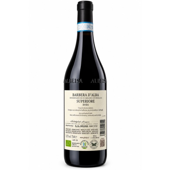 Vajra Barbera Supriore Back Label
